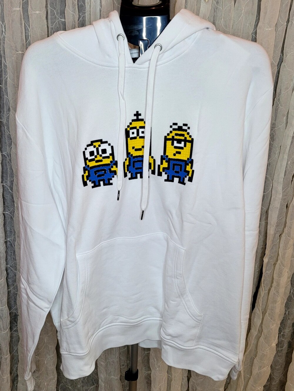 Mostly Heard Rarely Seen 8-Bit White Hoodie Minions Tiny Together Hoodie XL